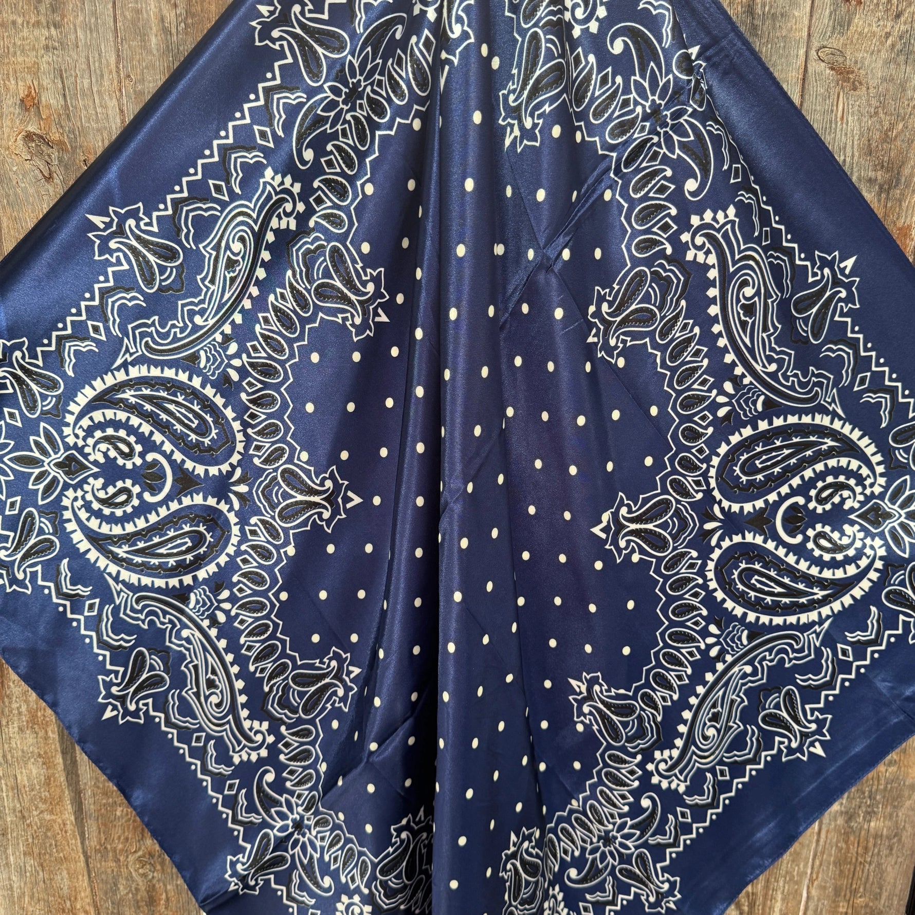 The Midnight Paisley Square Scarf product view
