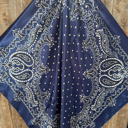 The Midnight Paisley Square Scarf product view