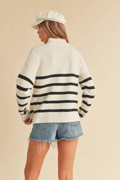 Madeline Striped Knit Sweater