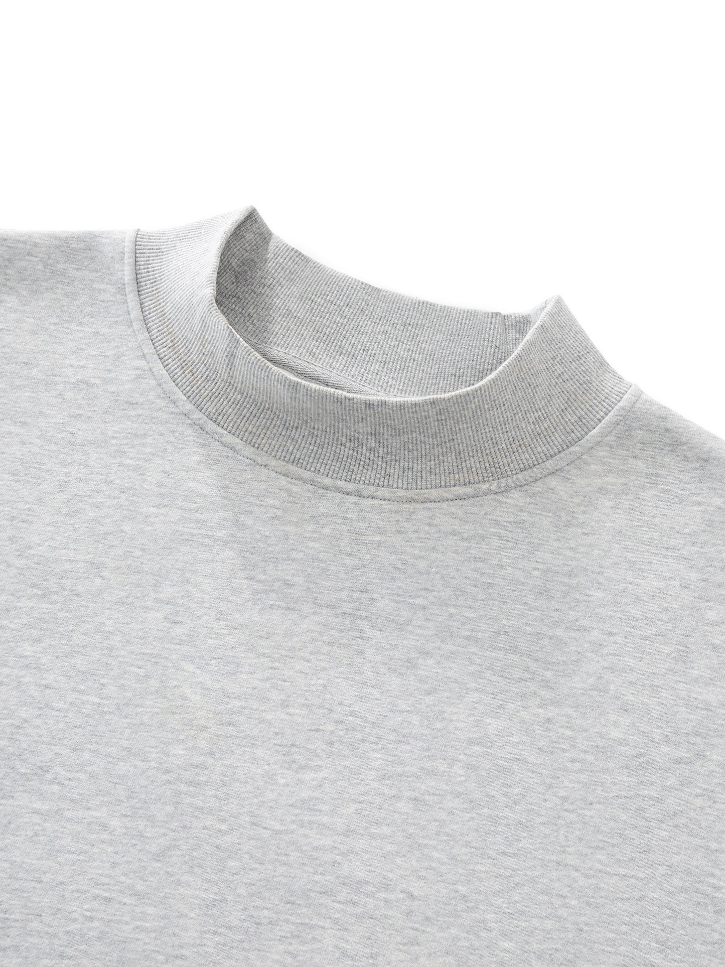 Essential Fleece Mock-Neck Crew Sweatshirt