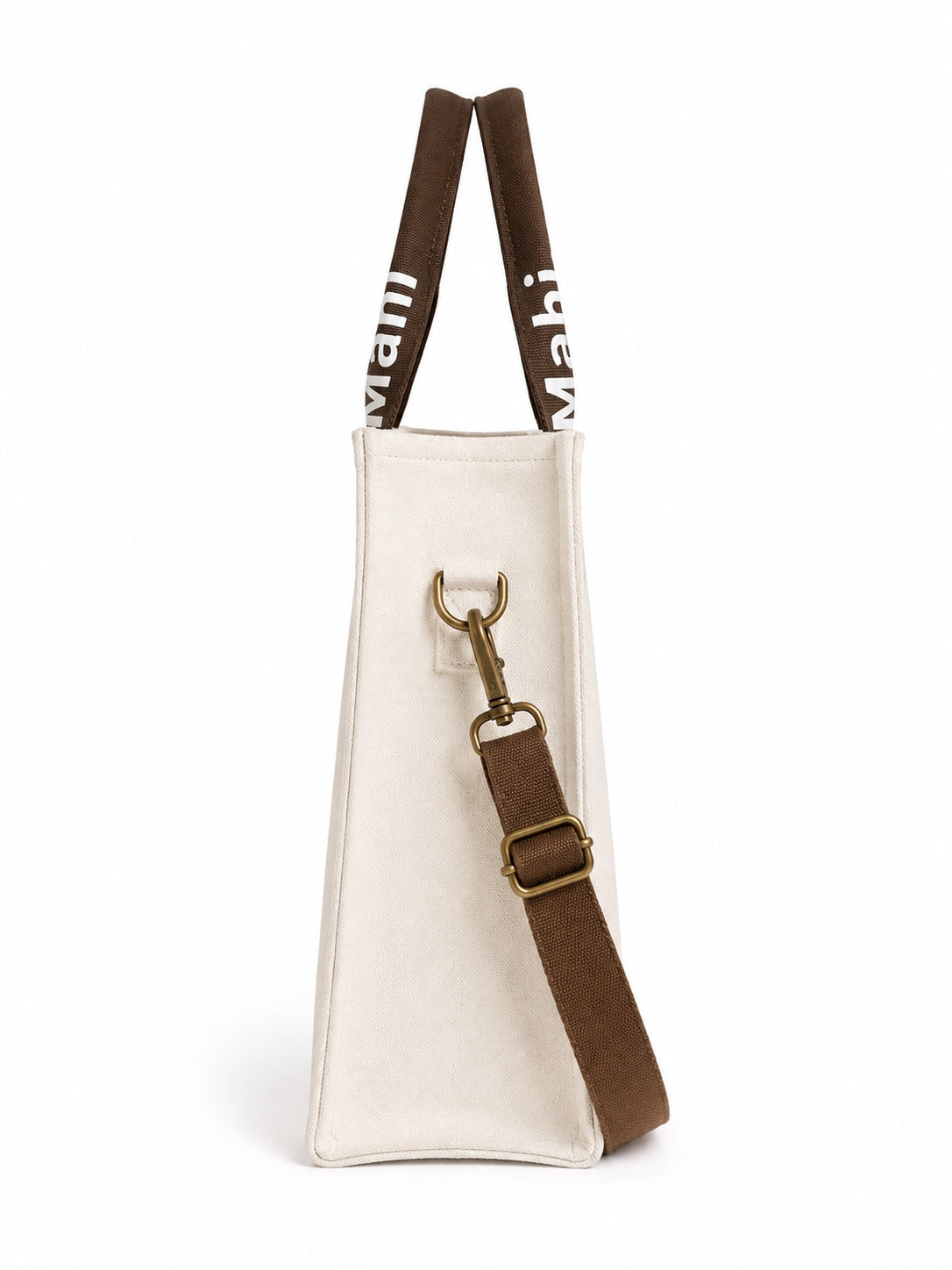 The Mahj Bag in Brown, side view