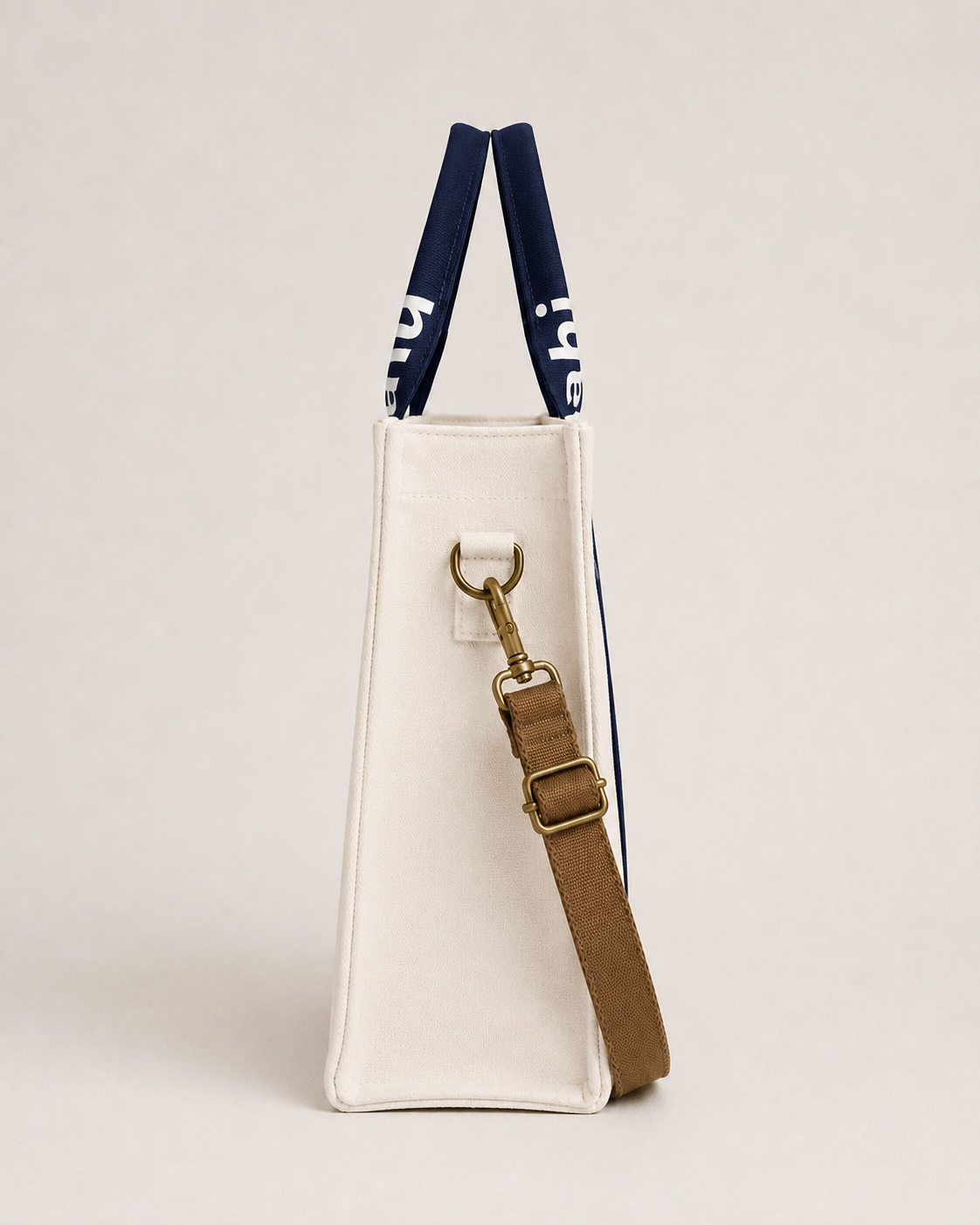 The Mahj Bag in Navy, side view